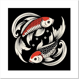 Japanese Koi Fish Posters and Art